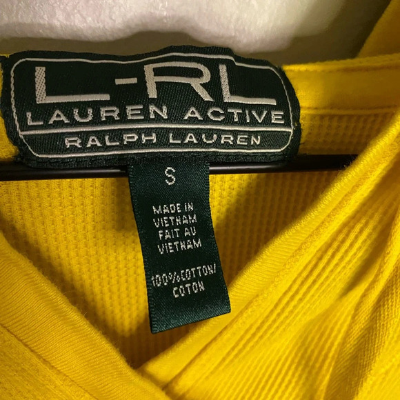 Lauren Active Ralph Lauren Yellow Waffle Knit Hoodie size small - Picture 2 of 8